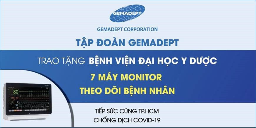Gemadept trao tặng loạt Máy Monitor cho Bệnh viện Đại Học Y Dược Tp.HCM